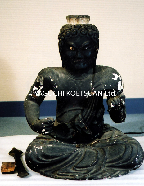 長楽寺蔵仏像「不動明王坐像」修復前